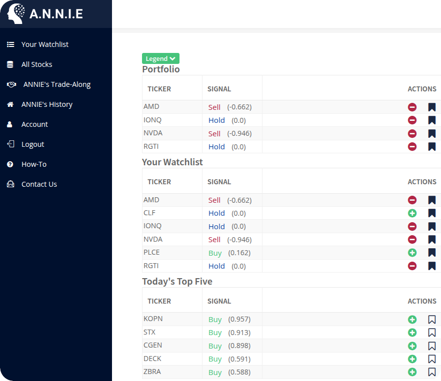 Watchlist screenshot